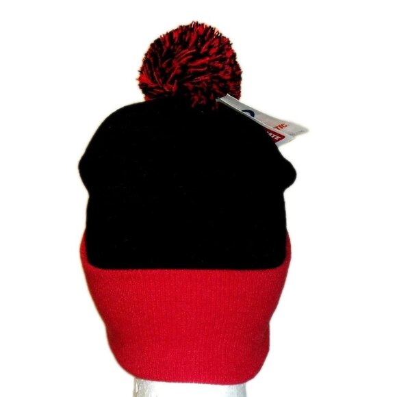 Indiana Hoosiers Vintage 90s Logo Athletic Mens Cuff Pom Beanie Winter Hat New - Picture 2 of 2